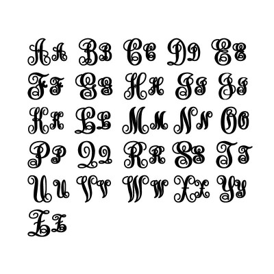 1.5" Letter Monogram Necklace