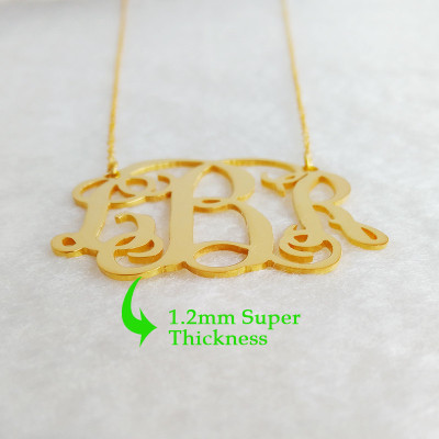 1.5" Personalized Monogrammed Necklace