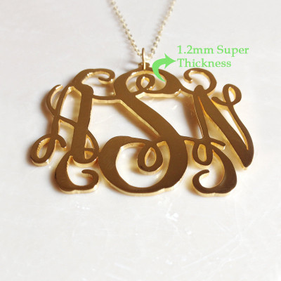 1.5" inch Personalized Monogram Necklace
