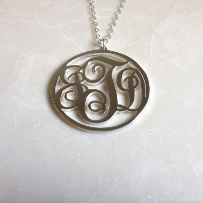 3 Initial Monogram Necklace