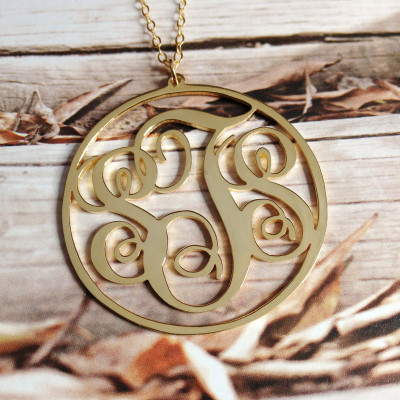 3 Initial Monogram Necklace