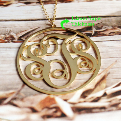 3 Initial Monogram Necklace