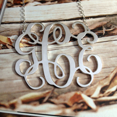 3 Initial Monogram Necklace