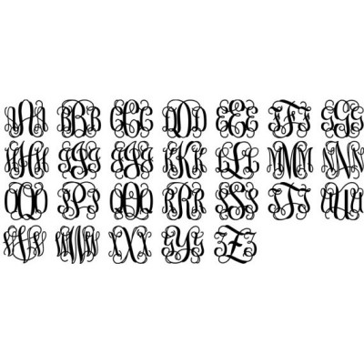 3 Initials Monogram Necklace MIX Initial Monogram Ring