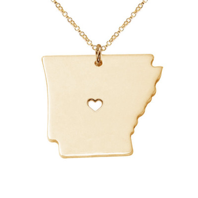AR State Shaped Necklace