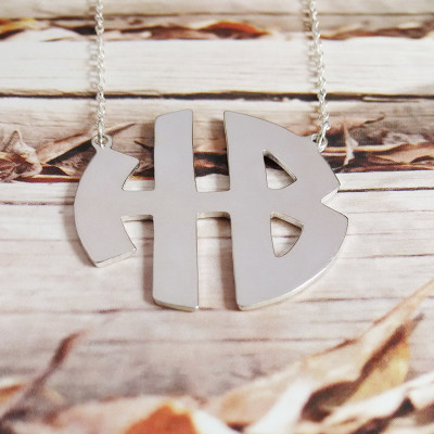 Circle Two Letter Monogram Necklace