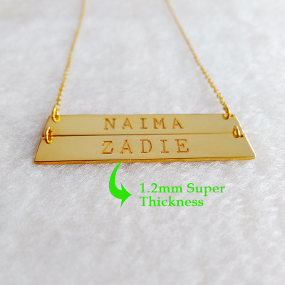 Double Bars on one Necklace