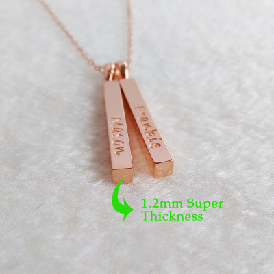 Double Name Bars Necklace