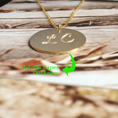 Engraved Disc Necklace