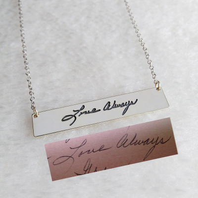 Engraved Signature Necklace