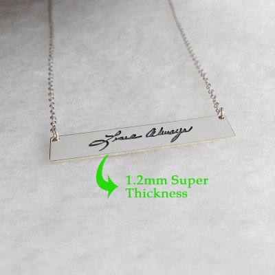 Engraved Signature Necklace