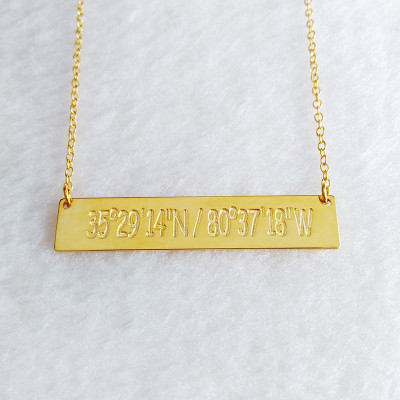 Gold Bar Necklace