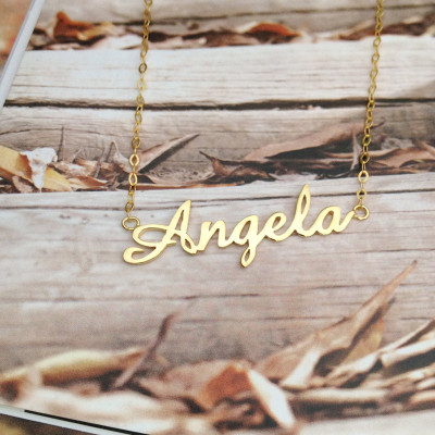 Gold Carrie Name Necklaces