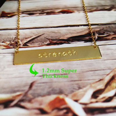 Gold Horizontal Bar Necklace