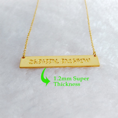 Latitude longitude necklace