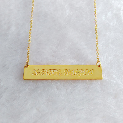 Latitude longitude necklace