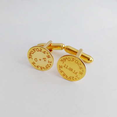 Personalized Coordinates Cufflinks