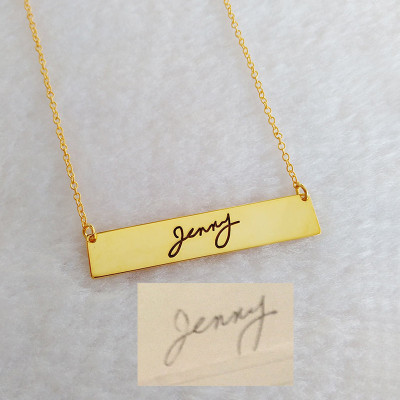 Personalized Gold Handwritting Necklace