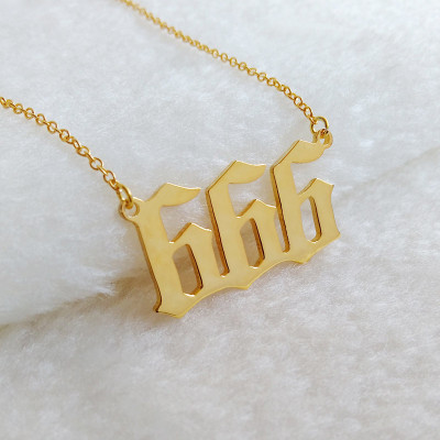 Personalized Number Necklace
