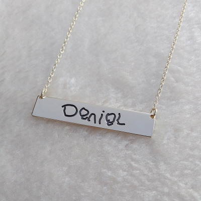 Personalized Silver Handwritting Necklace