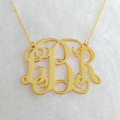 Plated Monogram Necklace