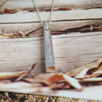 Roman Numeral Bar Necklace