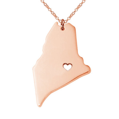 Rose Gold ME State Necklace