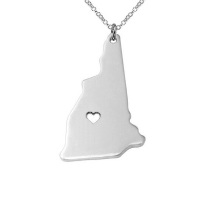 Rose Gold New Hampshire State Necklace