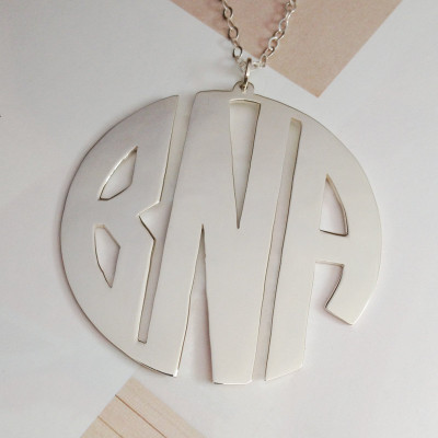 Silver Monogram Necklace