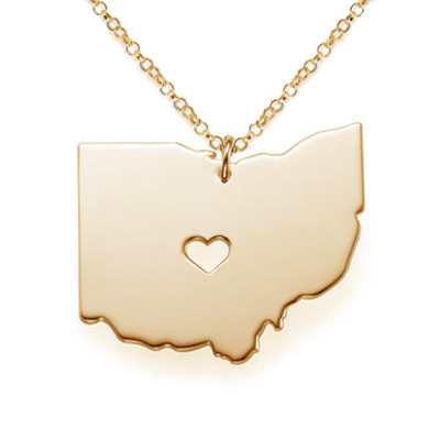 Silver Ohio State Necklace