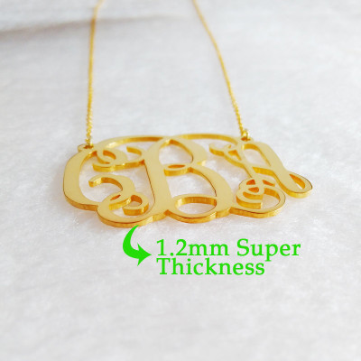 Small Gold Monogram Necklace