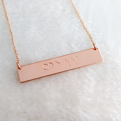 Specific Bar Necklace Rose Gold