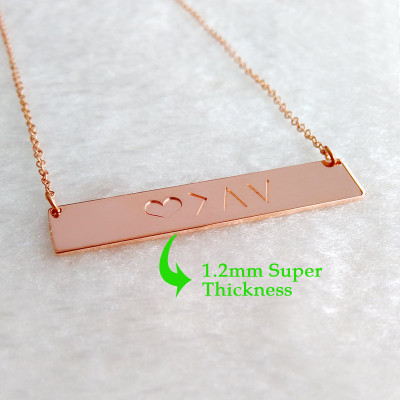 Specific Bar Necklace Rose Gold