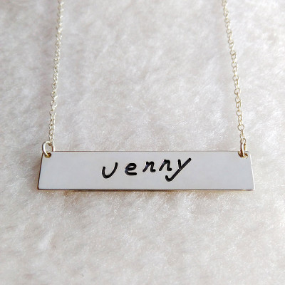 Sterling Silver Handwritting Necklace