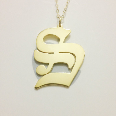 Sterling Silver One Letter Necklace