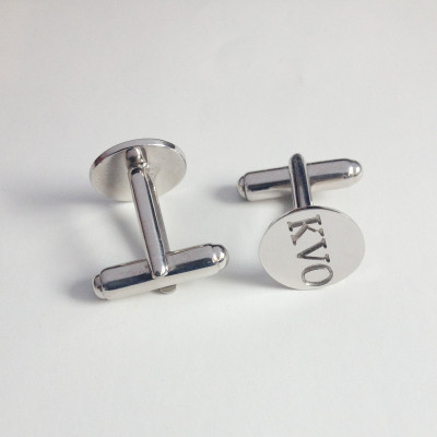 White Gold Men CuffLinks