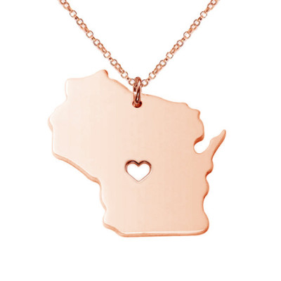 Wisconsin State Necklace