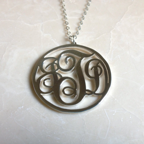 3 Initial Monogram Necklace