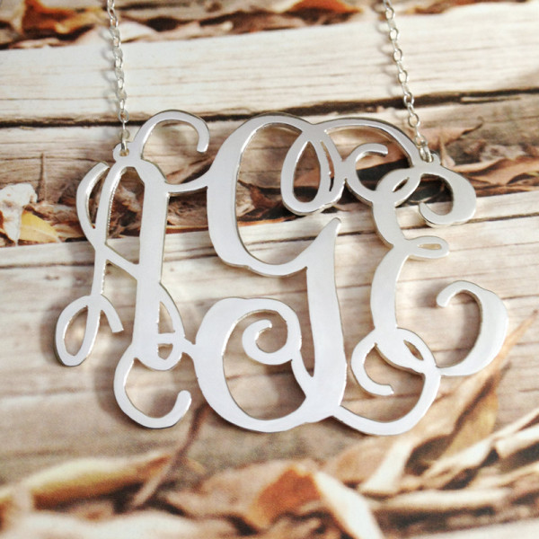 3 Initial Monogram Necklace