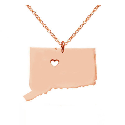 Connecticut State Shaped Necklace