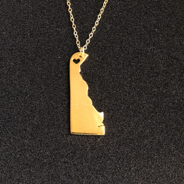 Delaware State Charm Necklace