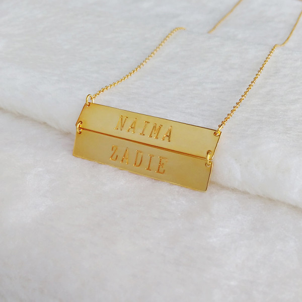 Double Bars on one Necklace