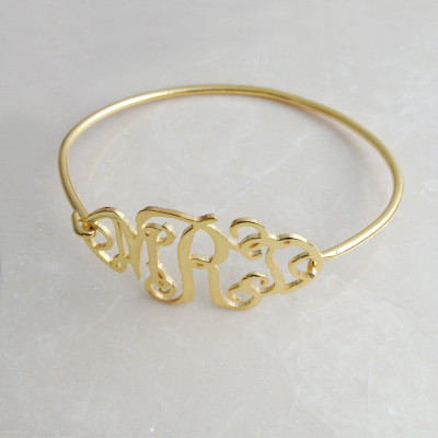 Gold Monogram Bracelet