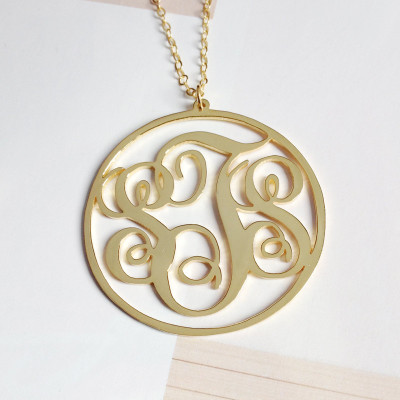 Gold Monogram Necklace