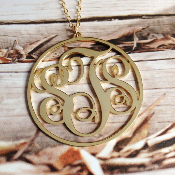 Gold Monogram Necklace