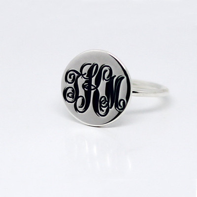 Monogram Ring In Gold Plated