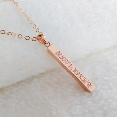 Personalized Coordinate Necklace