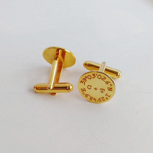 Personalized Coordinates Cufflinks