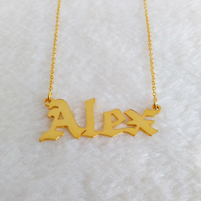 Personalized Old English Necklace