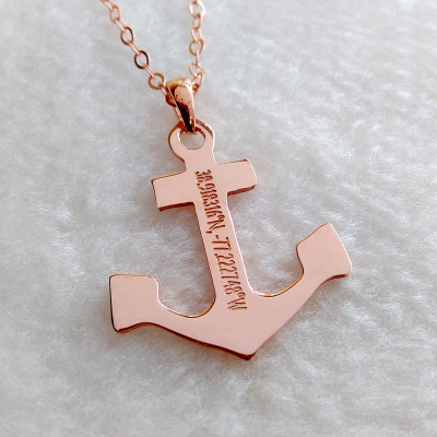 Stamped Nautical Coordinate Necklace